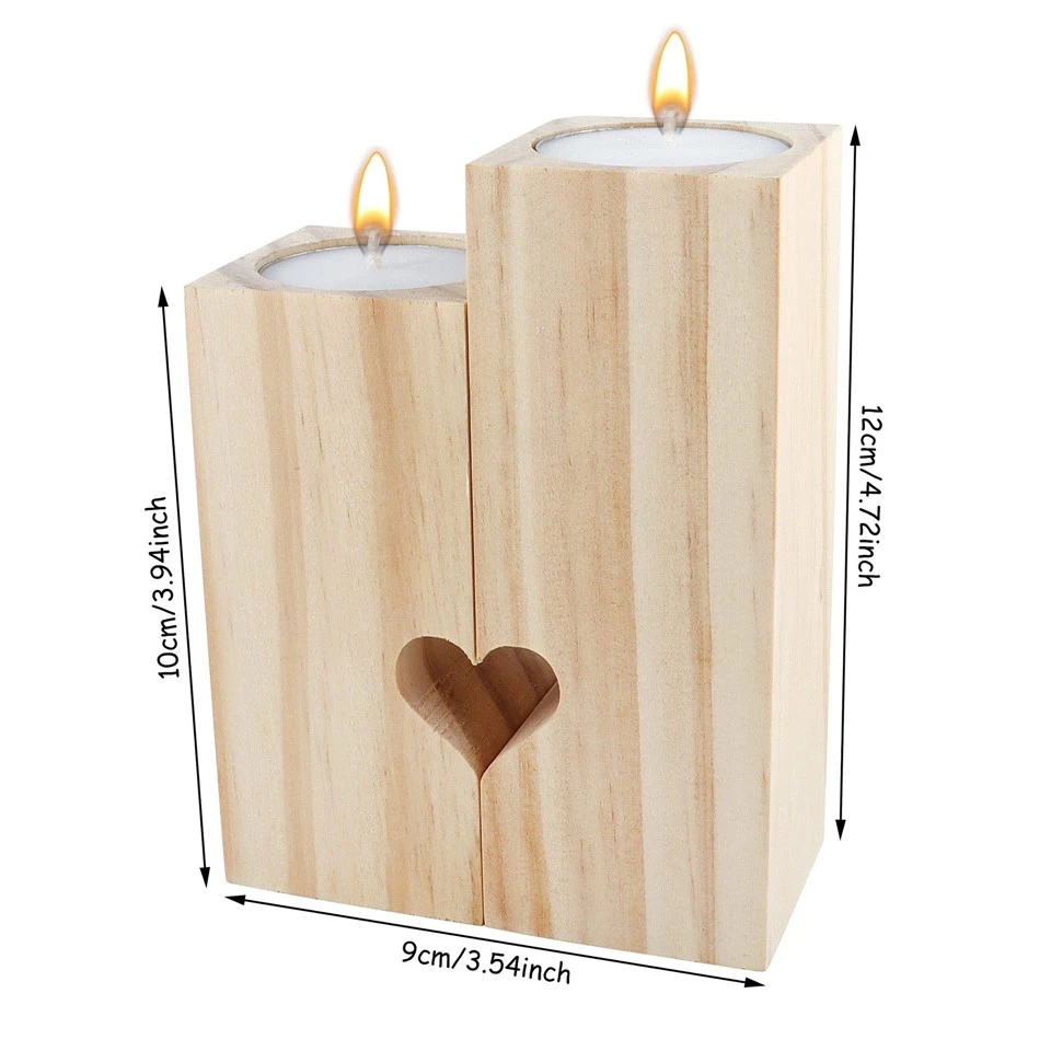 Pine Wood Candle Holder